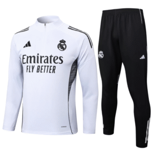 Chándal 2025/26 Cremallera Media – Real Madrid